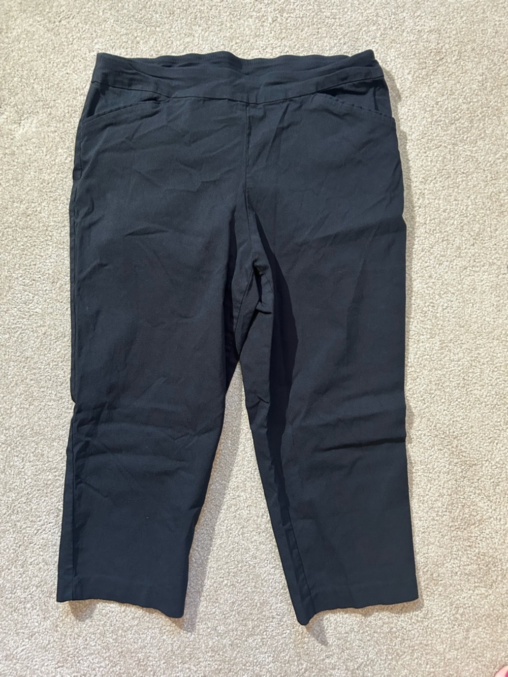 Time and Tru Black Stretch Capri Pants Womens L